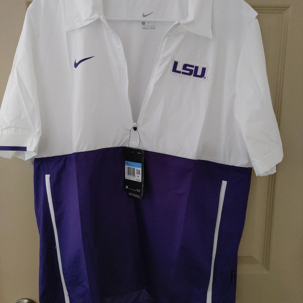NEW NIKE LSU Tigers Football Coach Windbreaker Jac
